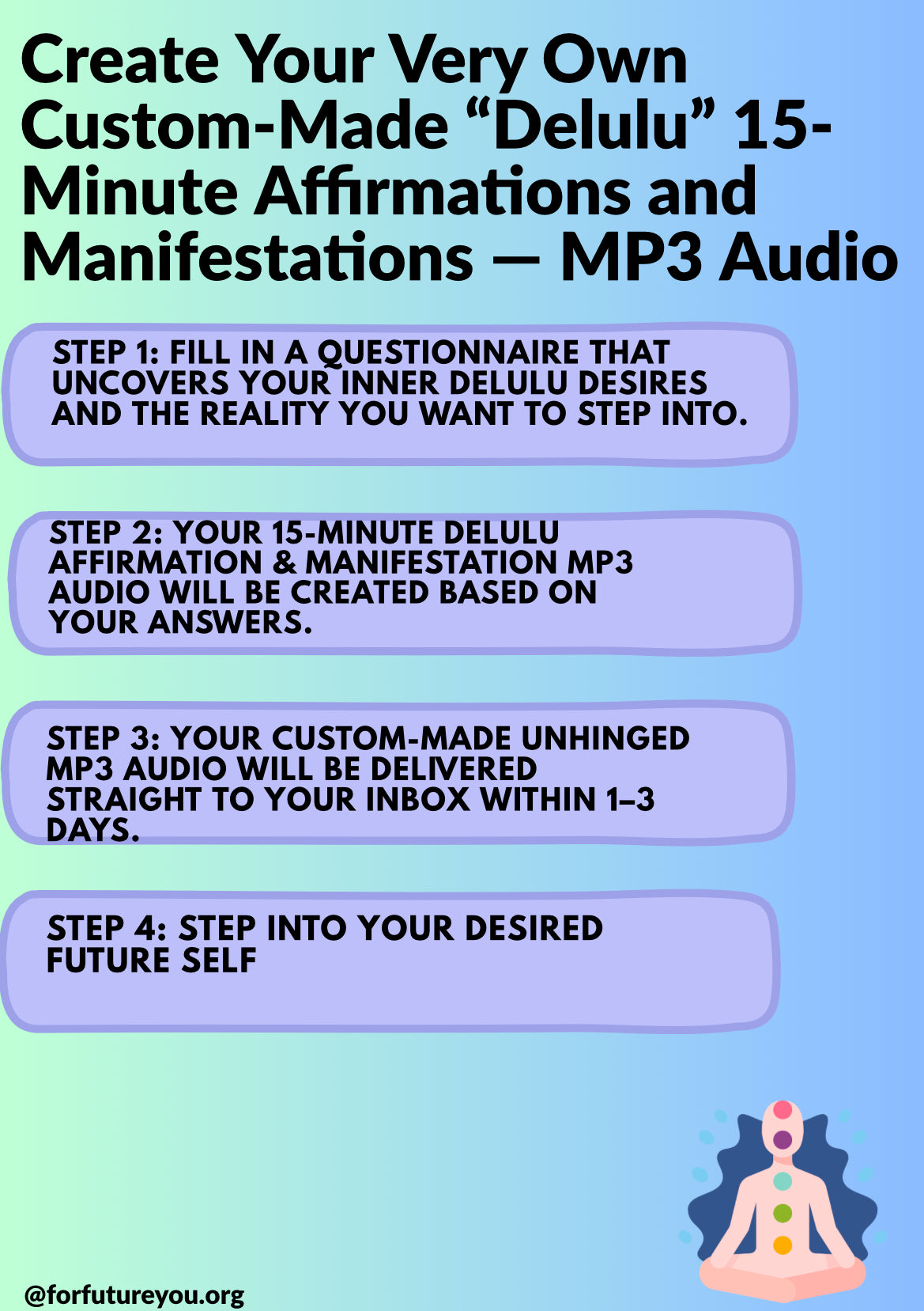 Create Your Own Personalized “Delulu” Affirmation & Manifestation MP3 Audio