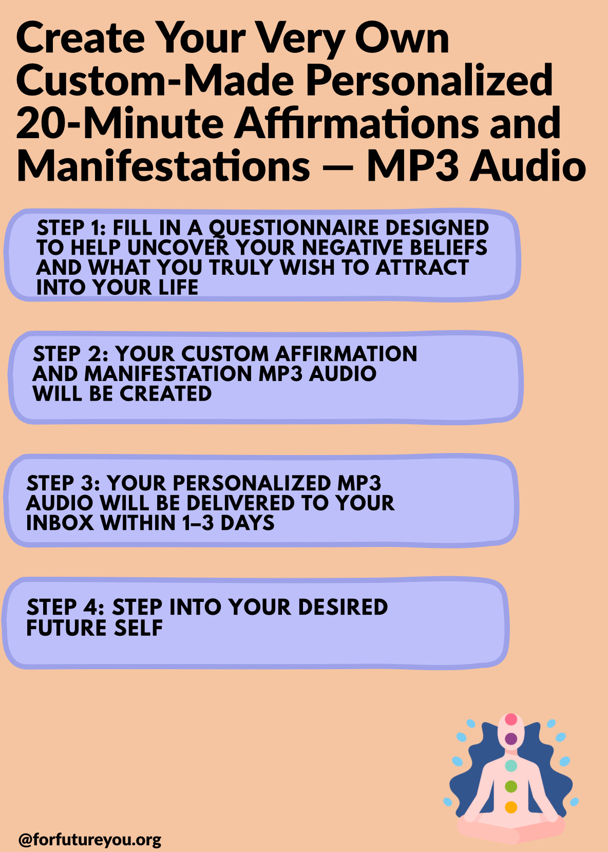 Custom-Made Personalized Affirmations and Manifestations MP3 Audio — 20 Minutes Long